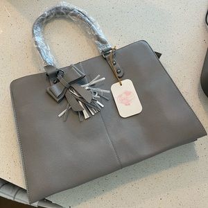 Grey Work Briefcase/Shoulder Bag